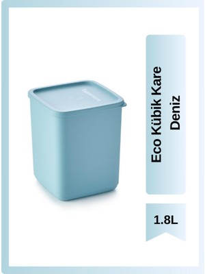 Şanal Tupperware Eco Kübik Kare Deniz 1.8l