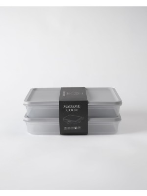 Şanal Bonn 2'li Saklama Kabı - Soft Gri - 2X2600 ml