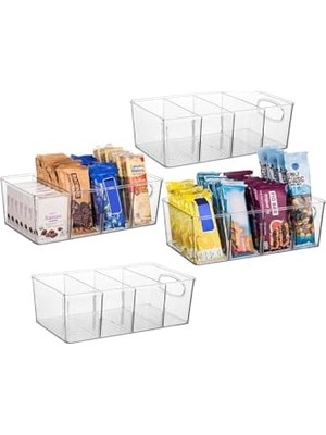 aklow akyoleticaret 1 Adet Akrilik Bölmeli Düzenleyici, Buzdolabı, Mutfak, Makyaj ve Banyo Için