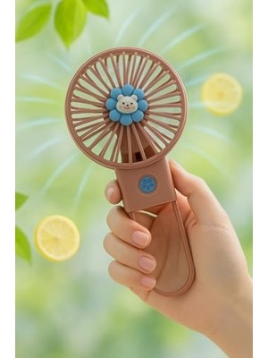 aklow akyoleticaret USB LED 11 cm YS2269 Pembe 3 Taşınabilir Mini Fan Işıklı Masa Üstü Kademeli Dahili Işık Şarj Edilebilir Mini Vantilatör Soğutucu Cep Boyu Mini Fan YS2269 Pembe