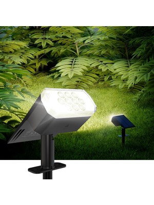 Şanal Robeve Bahçe Aydınlatması 10 Ledli Duvar ve Yere Uyumlu Güneş Enerjili LED Işık Bahçe Işığı Gün Işığı LED Dış Mekan Aydınlatması Güneş Enerjili Projektör
