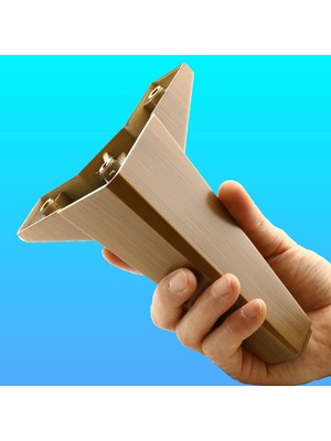 Şanal BADEM10 Sedir Lüks Mobilya Kanepe Sehpa Tv Ünitesi Koltuk Ayağı 15 cm Ahşap Desenli Kahverengi Baza Ayak