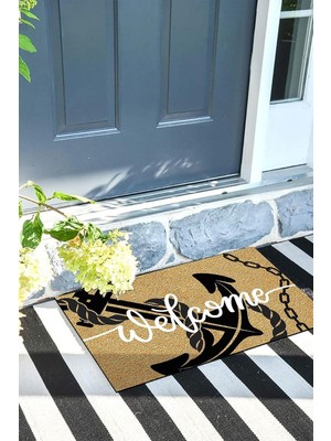 Çapa Kapı Önü Paspası Dekoratif Kapı Paspası Dış Mekân Paspas Ev Içi Paspası 45X70CM