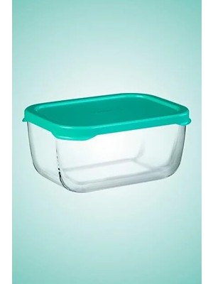 Şanal Paşabahçe Snow Box Saklama Kabı 420 cc Ikili Plastik Turkuaz Kapaklı