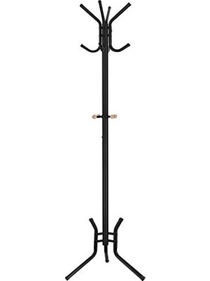 aklow akyoleticaret RCR17B Sağlam Metal Elbise Askısı; Portmanto, Yüksekliği Yaklaşık 176 cm Siyah