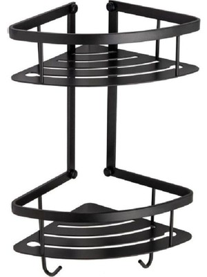 Şanal System Banyo Duş Raf Sistemi Siyah Renk 427X197X280 mm