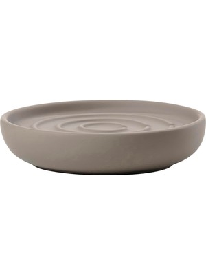 Şanal Zone Denmark Nova One Sabunluk, Sabunluk, Porselenden Yumuşak Dokunuşlu Kaplama, Çap 11 Cm, Yükseklik 2,5 Cm, Boz Kahverengi