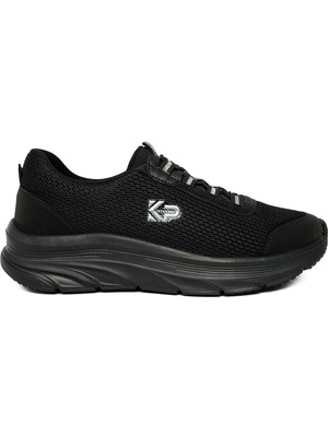 King Paolo Sneaker Tekstil Yürüyüş Unisex Bağcıklı Ayakkabı KP5121 Siyah
