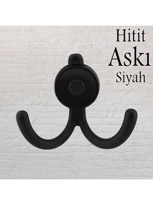 Şanal BADEM10 Hitit Askı Askılık Metal Siyah Vestiyer Duvar Askısı Dolap Elbise Askılığı