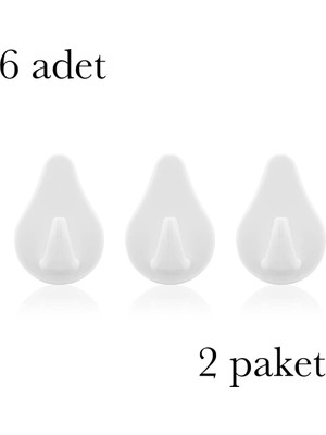 Şanal 6 Adet Askılık Beyaz Mutfak Banyo Pratik Askı 2 Paket Beyaz