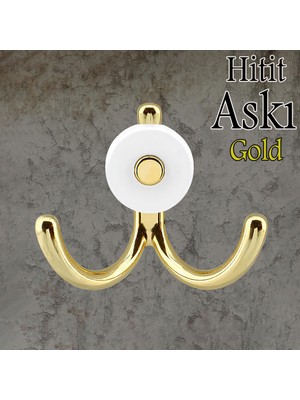 Şanal BADEM10 Hitit Askı Askılık Metal Gold Vestiyer Duvar Askısı Dolap Elbise Askılığı