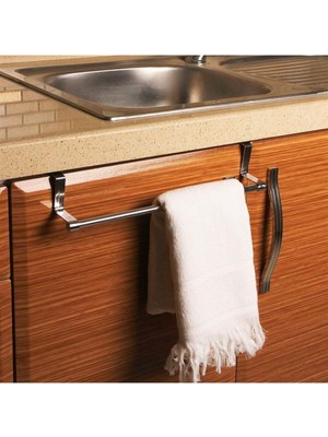 Şanal Lüx Görünümlü Dolap Kapağı Paslanmaz Metal Havlu Askılığı 33 Cm, 5DBB07YT1104