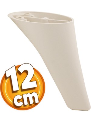 Şanal BADEM10 Napoli Lüks Mobilya Kanepe Sehpa Tv Ünitesi Koltuk Ayağı 12 cm Krem Baza Ayak