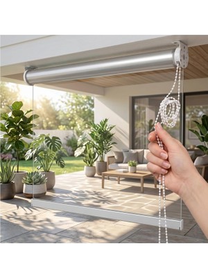 Şeffaf Su Geçirmez Pvc Stor Perde, Yırtılmaya Dayanıklı