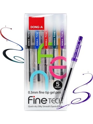 aklow akyoleticaret Fine-Tech Excellent Writing"0.3 mm Gel Ink Pens (5colors) By