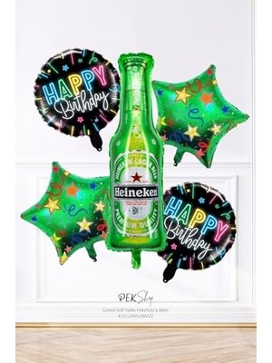 aklow akyoleticaret Bira Şişesi Folyo Balon Seti, Doğum Günü Balonları