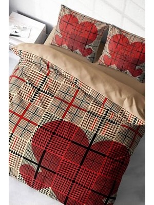 aklow akyoleticaret Square Heart 3D Çift Kişilik Nevresim Takımı, MONOHOME7273