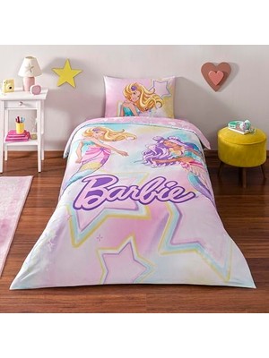 aklow akyoleticaret Barbie Mermaid Tek Kişilik Pamuk Nevresim Takımı