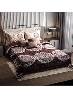 aklow akyoleticaret Çift Kişilik Nevresim Takımı Lux Pamuk Saten 3D Coffee Baskılı, MONOHOME3492