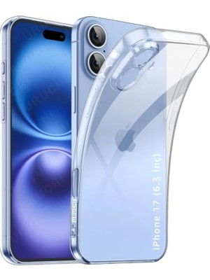 aklow akyoleticaret iPhone 17 Şeffaf Yumuşak Silikon Kılıf; Sararma ve Kamera Koruması
