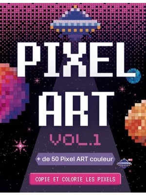 aklow akyoleticaret Pixel Art Çizim Defteri, Küçük Kareli ve Şablonlu, A4 Büyük Boy