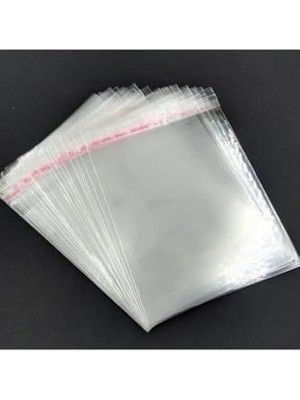aklow akyoleticaret 40X50 cm Şeffaf Bantlı Jelatin Poşet, 50 Adet