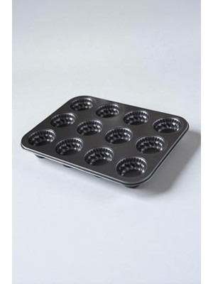 aklow akyoleticaret Metal Kek Kalıbı Muffin 12'li Kapsül Kek 4751