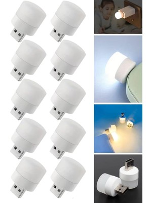 Şanal Buffer® USB Mini Top LED 10’lu Aydınlatma Seti – Sıcak Renkli Gece Lambası, Enerji Tasarruflu Mikro LED Işıklar