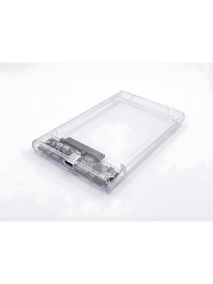 Şanal Pars Power Type-C 2.5" Hdd/ssd Harici Disk Kutusu, Şeffaf Tasarım, Sata Iıı, USB 3.0, 5gbps, Uasp Destekli, Windows, Mac ve Linux Uyumlu, Hızlı Veri Aktarımı Sağlayan Taşınabilir Depolama Çözümü Ed-01