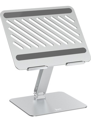 Şanal Juo Alüminyum Notebook Standı Yükseklik ve Eğim Ayarlı Ergonomik Metal Laptop Standı 11-17 Inch Arası Notebook Dizüstü Bilgisayar Standı, Ayarlanabilir
