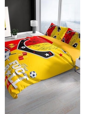 aklow akyoleticaret King Size Red & Yellow 3D Çift Kişilik Nevresim Takımı 220X240 cm MONOHOME48020