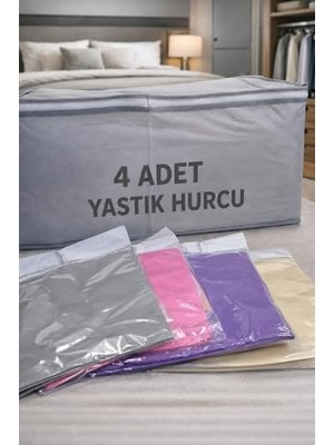 aklow akyoleticaret 4 Adet Hurç, Yastık Hurcu, 65X38X24 Cm, Orta Boy