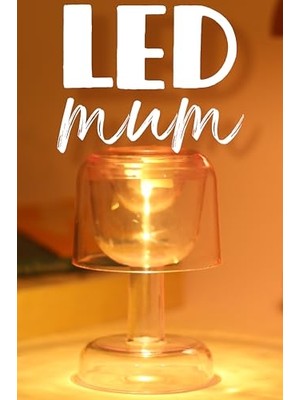 aklow akyoleticaret LED Mum Iskandinav Tip Pil Dahil Dumansız Alev Led'li Yapay Dekoratif Mum Pembe PT428