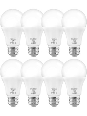 aklow akyoleticaret Lamba, 8 Adet 9W Beyaz LED E27 Ampul Tasarruflu 6500 K Beyaz Işık 800 Lümen 9W=60W