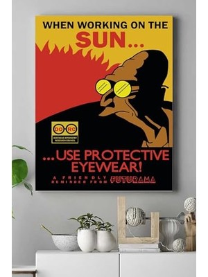 aklow akyoleticaret (PSTER16046) Futurama Eğlenceli Mizahi Kanvas Tablo 50 x 70