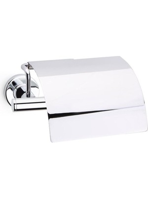 aklow akyoleticaret Hoop Kapaklı Tuvalet Kağıtlığı Krom Renk 85X118X170 mm