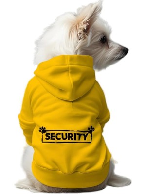 Şanal Mpz Pets Kedi ve Köpek Kıyafeti & Elbisesi Sarı Hoodie Security M