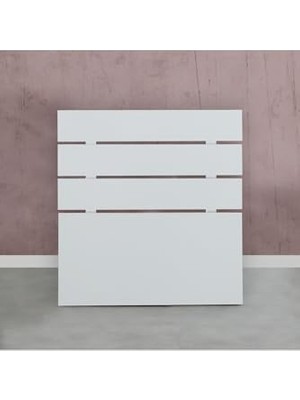 aklow akyoleticaret Huga Tek Kişilik Beyaz Yatak Başlığı 120LK/120 cm Baza Başlık