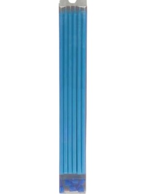 aklow akyoleticaret Bebek Mavi Çubuk Mum 20 cm 6 Adet