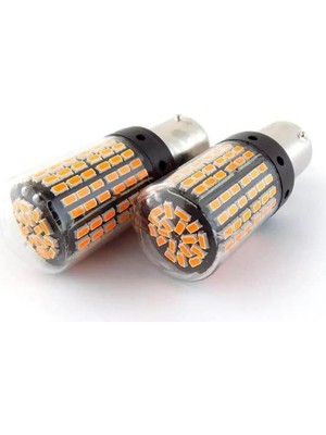 aklow akyoleticaret Turuncu LED Sinyal Ampulü, 144 Led, 93 P21W