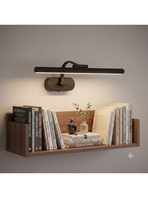 aklow akyoleticaret CT-5212 Siyah Kasa 7W Led'li Kuğu Aplik, Günışığı Duvar Lambası
