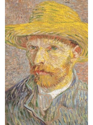 aklow akyoleticaret Dmp Dın A5 Kareli Defter: Hasır Şapkalı Otoportre - Vincent Van Gogh, Sert Kapak, Almanca Baskı