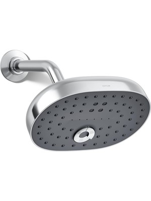 Şanal Kohler 26290-CP Bildirimi Çok Fonksiyonlu Duş Başlığı, Duvara Montaj, 3 Püskürtme Ayarı, 2.5 Gpm, Parlak Krom