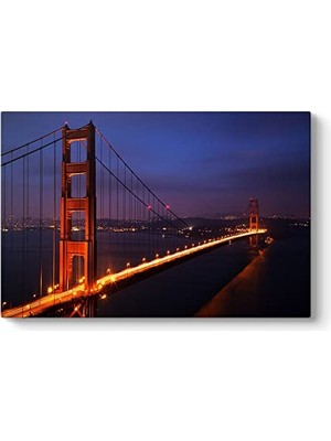 aklow akyoleticaret Golden Gate Manzarası Tablosu 45 x 30