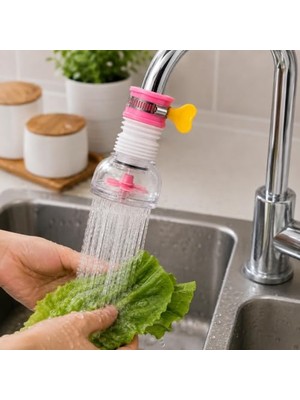 aklow akyoleticaret Şeffaf Hazneli Akordiyon Musluk Filtresi, Lavabo ve Mutfak Muslukları Için Su Akış Düzenleyici