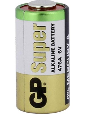 aklow akyoleticaret GP476A Süper Alkalin 476A/PX28A/A544/4LR44 Boy Pil, 6 V, Tekli Kart