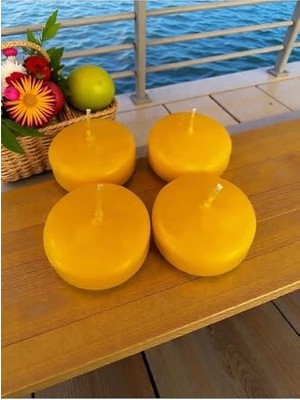 aklow akyoleticaret Citronella ve Lavanta Karışımı, 6 Adet Turuncu Suda Yüzen Sineksavar Mum