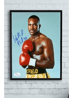 aklow akyoleticaret Evander Holyfield Dövüş Çerçeveli Tablo PSTER10950 (30 x 40 Cm)