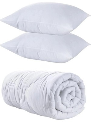 Şanal Çift Kişilik Silikon Yorgan +2 Mikrofiber Yastık Seti 600GR