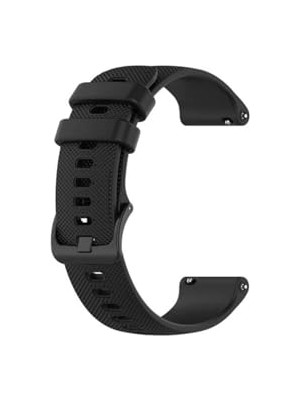 aklow akyoleticaret Garmin Venu 3 ile Uyumlu Kordon; Benekli Kancalı Silikon, Siyah